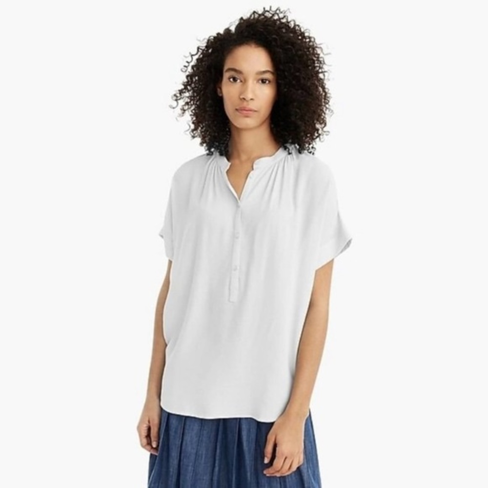 J. Crew Point Sur Drapey Popover Shirt